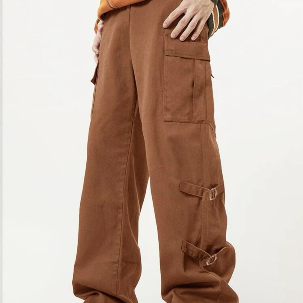Men Flap Pocket Side Cargo Pants